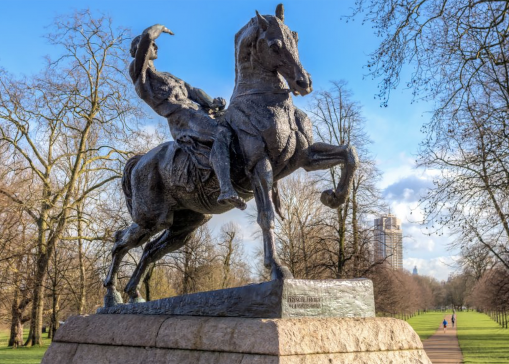 statue of man riding on horse to show how to be more photogenic